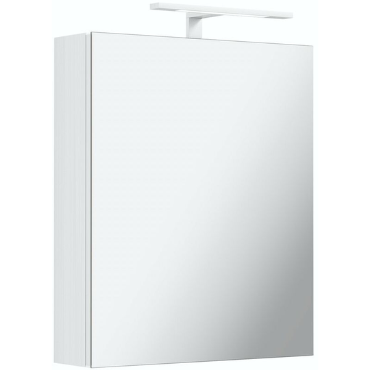 Mode Hale over & under lit LED illuminated mirror cabinet 600 x 500mm with demister & charging socket - Silver