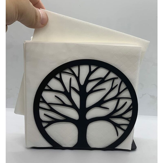Napkin holder, napkin holder for tables, Life Tree black metal kitchen, iron kitchen, napkin parties, restaurants, farmhouse, car 999 4.8 inch 4 inch