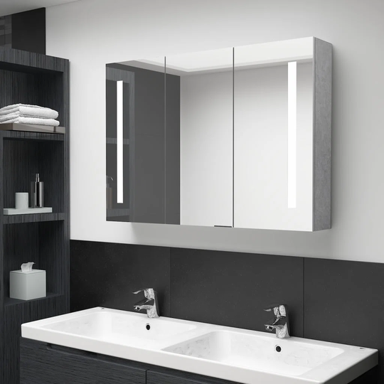 Worthland 89cm x 62cm Surface Mount Mirror Cabinet with LED Lighting