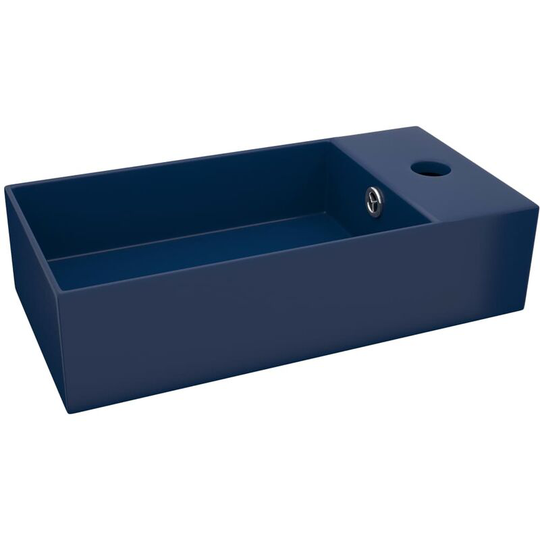 Vidaxl - Bathroom Sink with Overflow Ceramic Dark Blue Blue