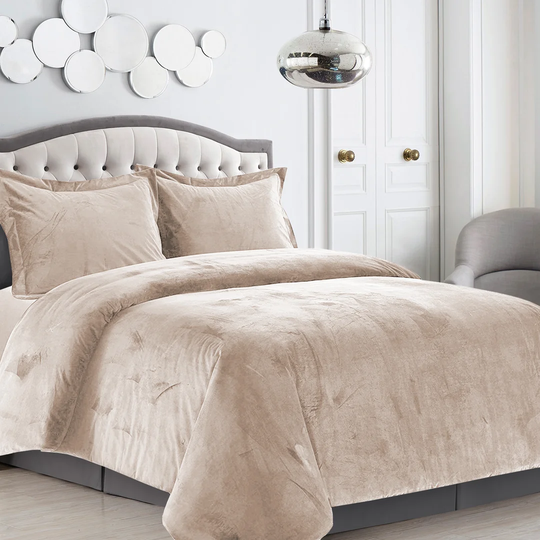 Imperial Rooms Crushed Velvet Duvet Cover Set