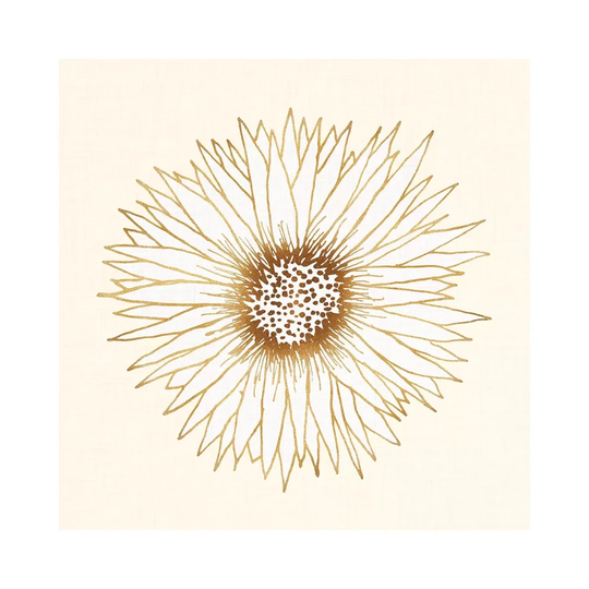 Gold Sunflower by Modern Tropical - Print