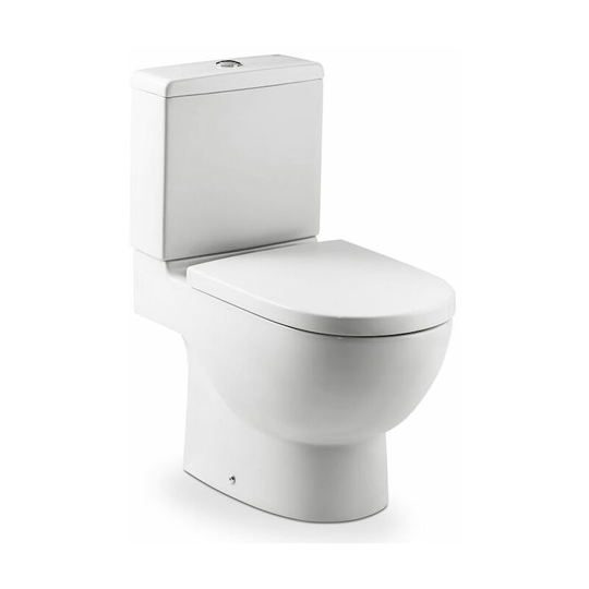 Ro.ca - Roca Meridian-N Eco Close Coupled Toilet with Dual Outlet Push Button Cistern Soft Close Seat