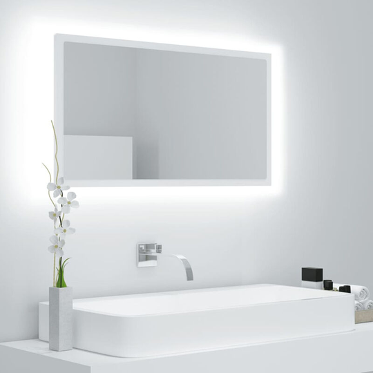 Led Bathroom Mirror White 80x8.5x37 cm Chipboard