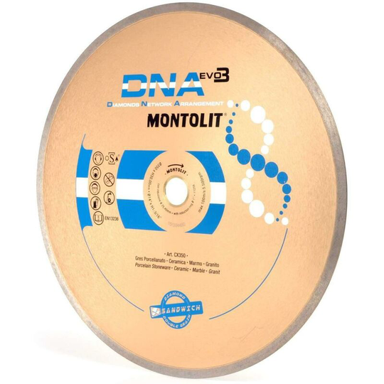 Montolit - diamond disc 350 mm for porcelain stoneware soft ceramica marble granite dna CX350