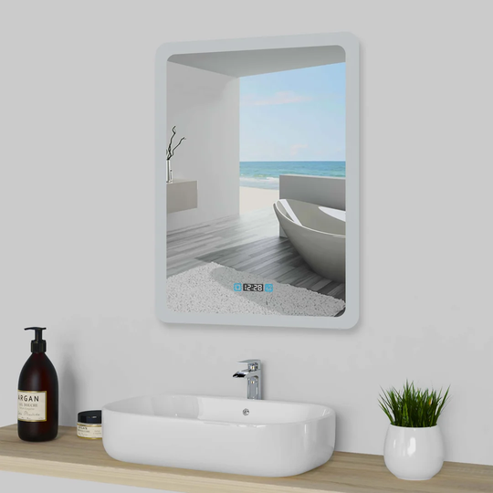 Nemec Lighted Framed Wall Mounted Bathroom/Vanity Mirror