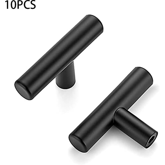 10 Pack 2 Inch Matte Black Zinc Alloy Cabinet Handles for Kitchen Cabinets, Kitchen Cupboard Handles, Modern Cabinet Door Handle, Drawer Furniture