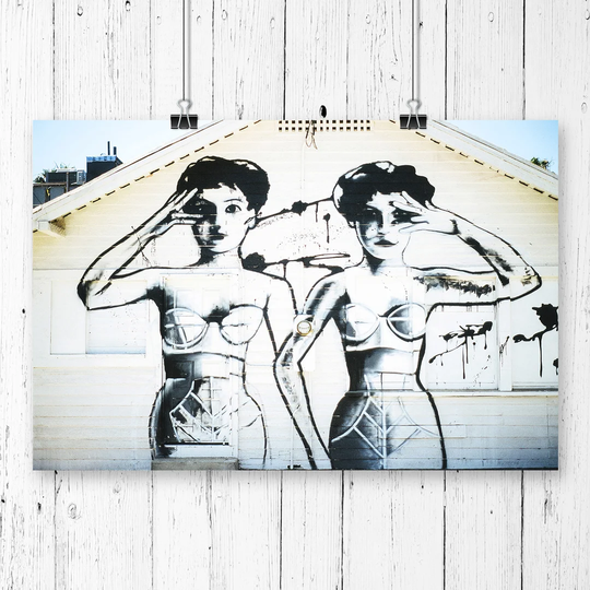 'Graffiti Wall Art Girls' Graphic Art