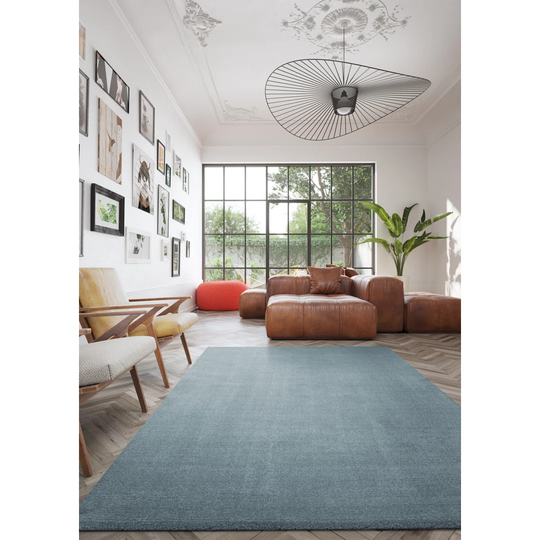 Macy Machine Washable Tufted Turquoise Rug
