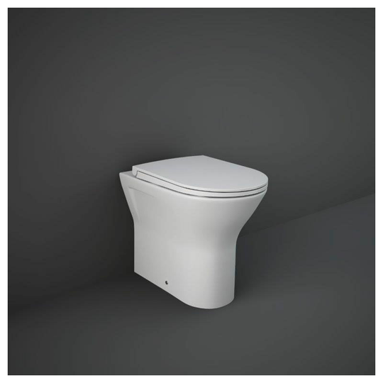 Rak Ceramics - rak Feeling Rimless Back to Wall Toilet with Soft Close Seat - Matt White