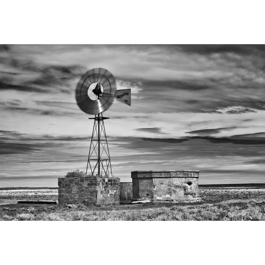 B&W Desert View VI by David Drost - Wrapped Canvas Photograph