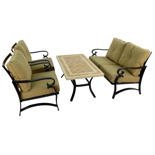 HAMPTON 120X66cm COFFEE Table With WINDSOR DELUXE LOUNGE SOFA & 2 Chair Set