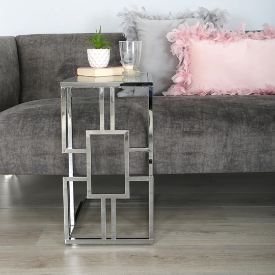 58cm C Shape Sofa Table for Living Room Furniture, Metal Bed Side Table, End Table