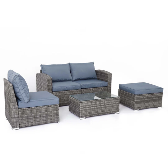 Caslynn 215Cm Wide Outdoor Garden Corner Sofa with Cushions