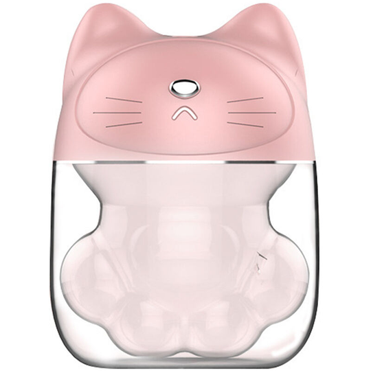 Asupermall - 120 ml Portable Cat Claw Cat Shape Quiet Mist Humidifier Mini Water Sprayer Essential Oil Diffuser with Low Noise Sleep Mode Waterless