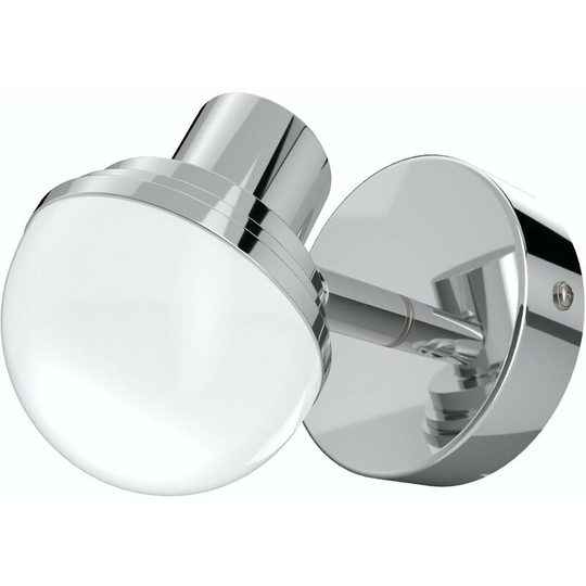 SPA - led Single Wall Spotlight 5W Milan 3000K Warm White Opal Chrome 320lm