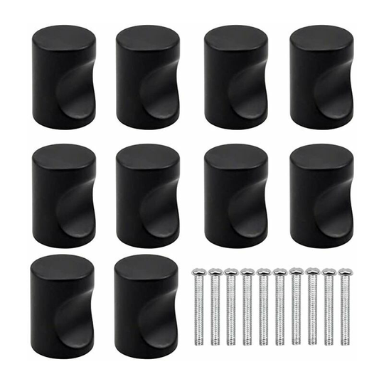 Furniture Knob Furniture Handles for Cupboard Cabinet Kitchen Black Modern Door Knobs10PCS Drawer Door Handle Single Round Hole Drawer Knobs Kids Room