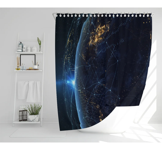 Dilwar Polyester Shower Curtain Set