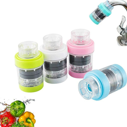Perlerare - Activated Carbon Water Faucet, Water Faucet Cleaning Purifier, Universal Interface Filter with One Filter Element (4pcs)