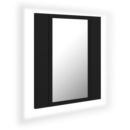 Vidaxl - led Bathroom Mirror Cabinet Black 40x12x45 cm Acrylic Black