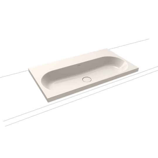 Pergamon White Steel Enamel Rectangular Inset Basin Bathroom Sink