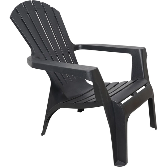Monobloc Stackable Outdoor Armchair, Made In Italy, 75 X 86 X 86 Cm, Anthracite Color