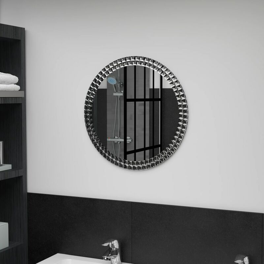 Wall Mirror 50 cm Tempered Glass - Hommoo