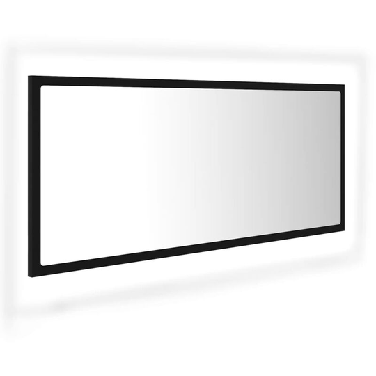 Vidaxl - led Bathroom Mirror Black 100x8.5x37 cm Acrylic Black