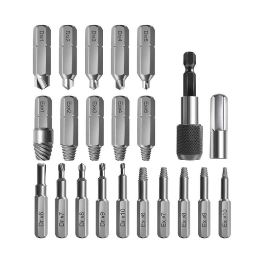 Perleraregb - Broken Wire Extractor in High Speed Steel 22 pieces set of reverse wire extraction tools anti-wire--