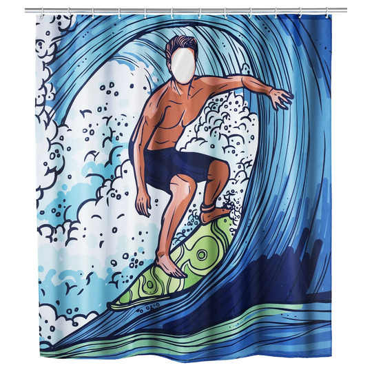 Surfing Boy Shower Curtain