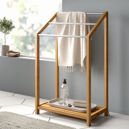 Aultman Bamboo Freestanding Towel Holder