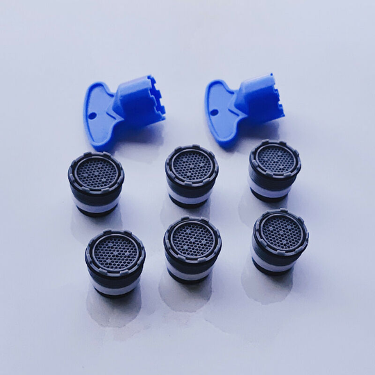 Screw on water saving faucet aerator bubble kitchen faucet accessories (six bubblers + 2 wrenches)