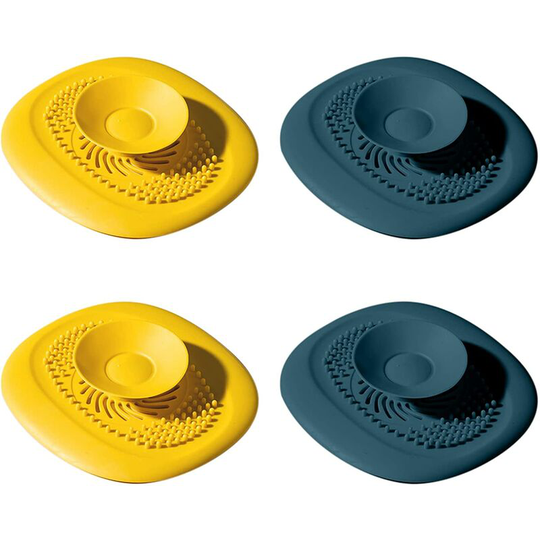 Perlerare - 4pcs Kitchen Sink Plugs Universal Silicone Bathtub Stopper Filter Stopper Tub Accessories for Kitchen Bathroom