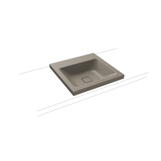 Grey Steel Enamel Square Bathroom Sink