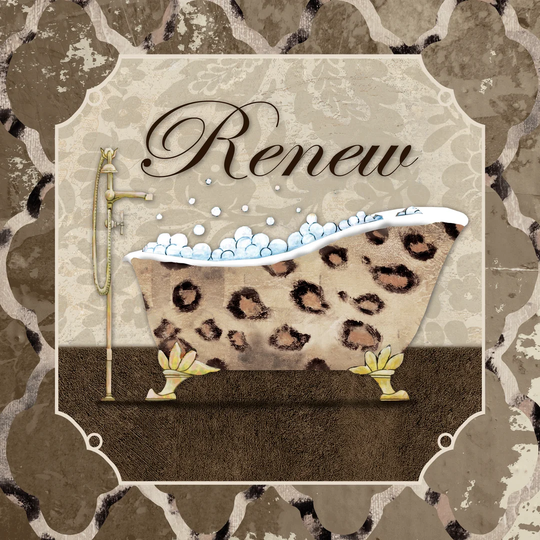 Leopard Print Bathtub - Wrapped Canvas Painting Print