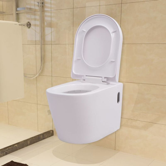 Hommoo - Wall Hung Toilet Ceramic White VD10416
