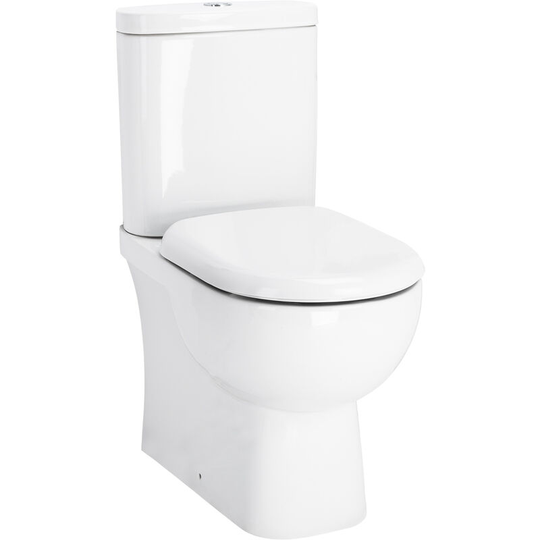Monza Closed Back Close Coupled Toilet with Soft Close Toilet Seat
