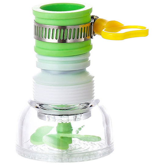 Rotary faucet drain, kitchen splash-proof water filter water purifier, green - green