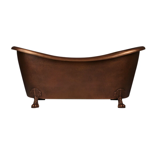 720 mm x 260 mm Clawfoot Double Slipper Bathtub