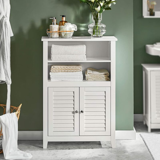 Bathroom Cabinet Bathroom Shelf Bathroom Storage Cabinet Unit,BZR13-W - Sobuy