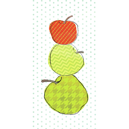 Fun Pattern Apples - Wrapped Canvas Painting Print