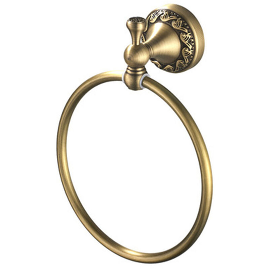 Antique Brass Towel Ring Retro Towel Rack Hardware Pendant Towel Hanging Ring for Bathroom Rustproof