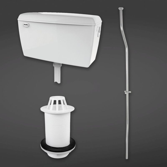 Rak Ceramics - rak 4.5 Litre Concealed Automatic Cistern Pack for 1 Urinal including Sparge Pipe Set with Back Spreader and Waste - CONURIPAK1