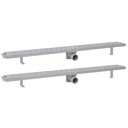 Vidaxl - Linear Shower Drain 2 pcs Line 1030x140 mm Stainless Steel