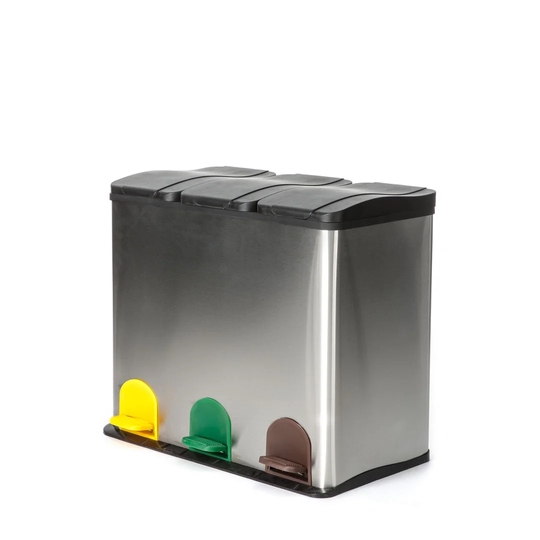 Stainless Steel 60 Litre Step On Recycling Bin