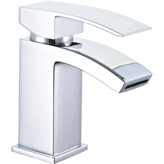 Crose Square Curved Monobloc Bathroom Basin Mixer Tap