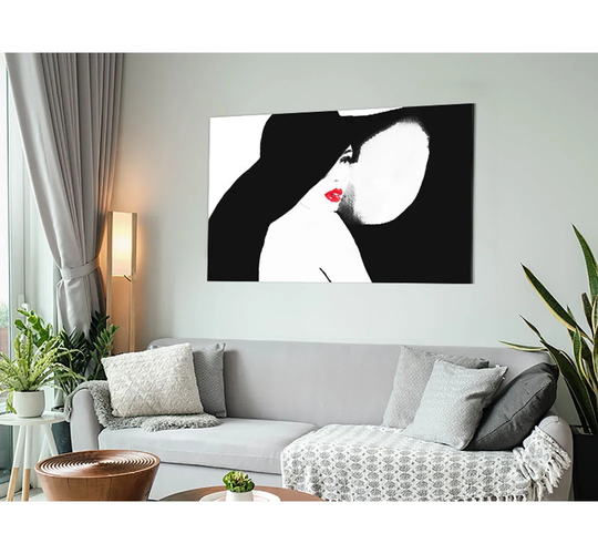 Mysterious Girl - Unframed Graphic Art on Metal