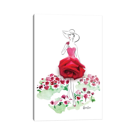 Among the Roses by Grace Ciao - Painting on Canvas