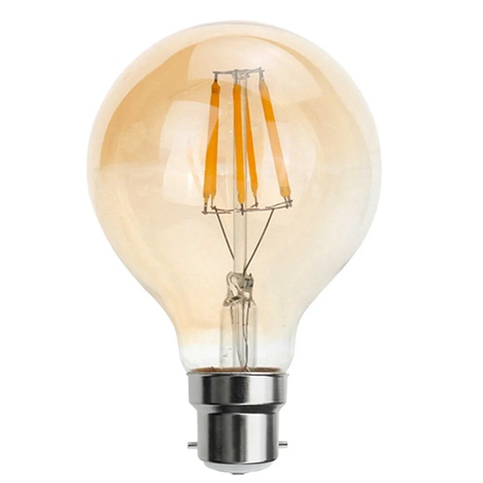 G80 LED Dimmable B22 4W Bulb 3 Pack