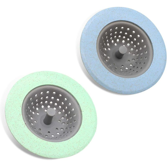 Sunflowergb - 2 Pack Kitchen Sink Drain Strainer, Silicone Sink Strainer, Kitchen Sink Basket for Kitchen Sink (Blue + Green)